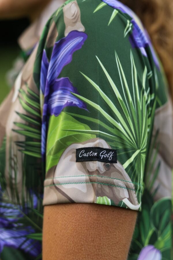 CA Ladies Funky Golf Shirt | African Elephants - Image 4