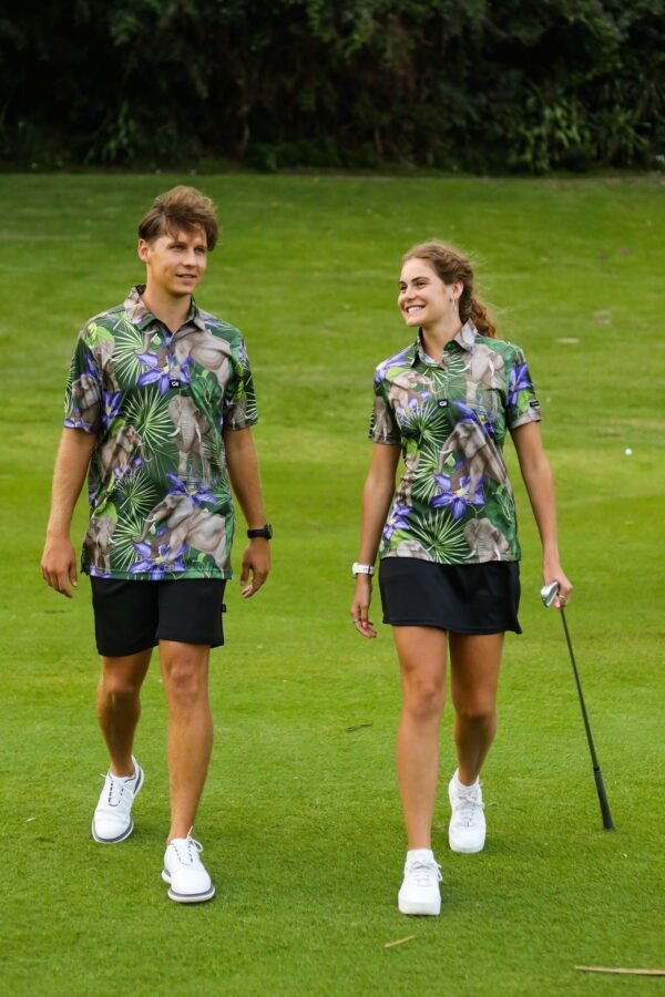 CA Funky Golf Shirt | African Elephants - Image 2
