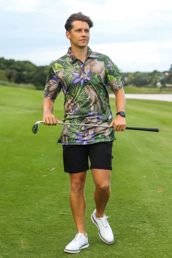 CA Funky Golf Shirt | African Elephants - Image 5