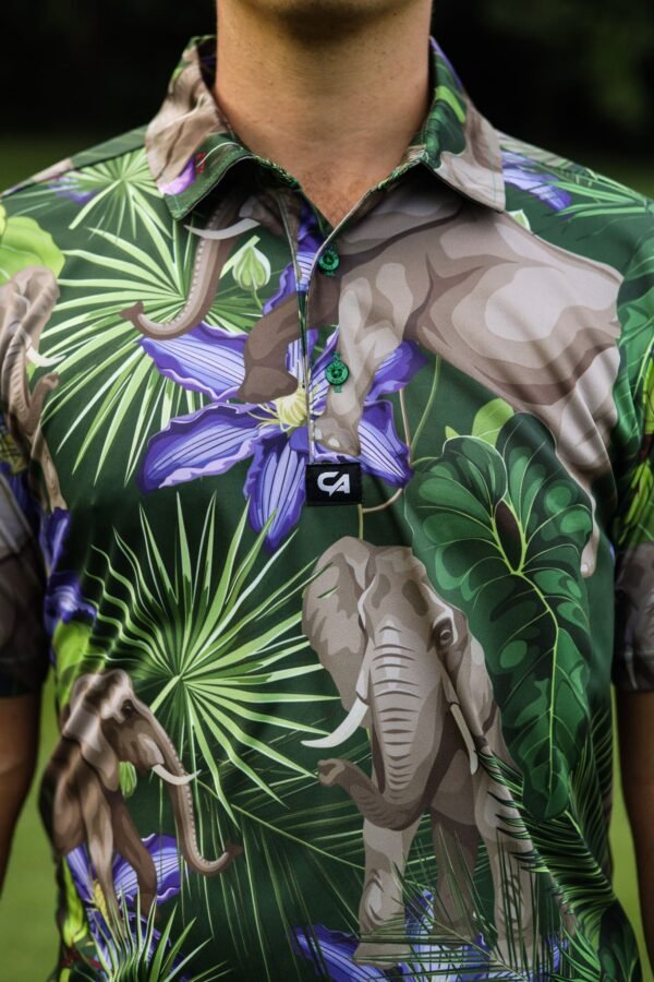 CA Funky Golf Shirt | African Elephants - Image 6
