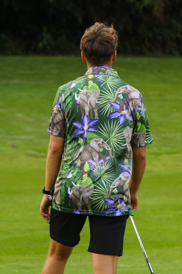 CA Funky Golf Shirt | African Elephants - Image 3