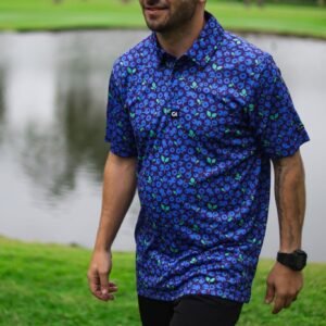 CA Funky Golf Shirt | Blue Berries
