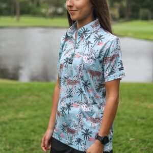 CA Ladies Funky Golf Shirt | Tropical Turquoise
