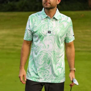 CA Funky Golf Shirt | Mint Twirl