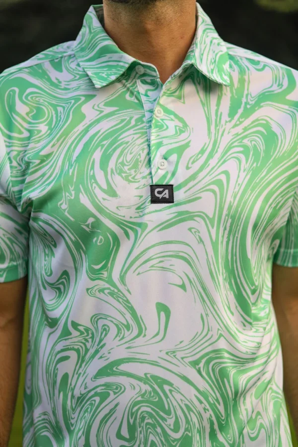 CA Funky Golf Shirt | Mint Twirl - Image 5