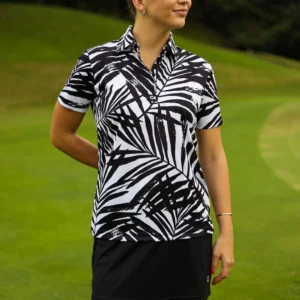 CA Ladies Funky Golf Shirt | Palm Silhouette