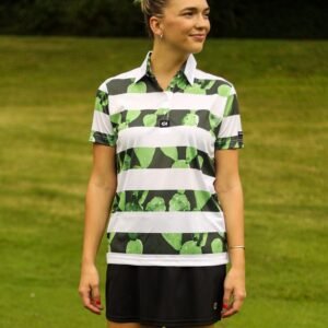 CA Ladies Funky Golf Shirt | Cactus Stripes
