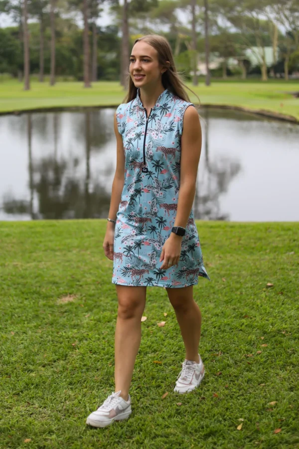 CA Funky Golf Dress | Tropical Turquoise - Image 3