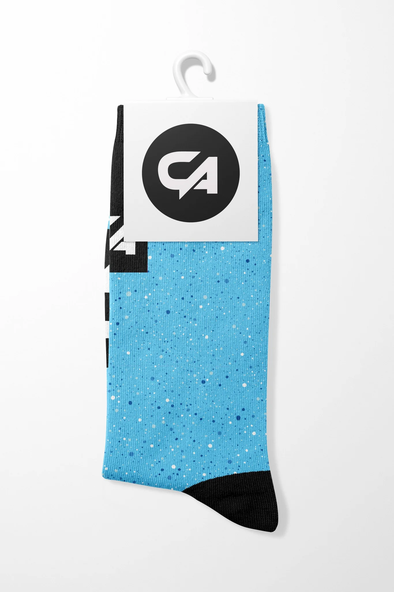CA Funky Socks | Blue Paint Splatter - Image 2