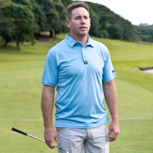 CA Iconic Golf Shirt | Sky Blue