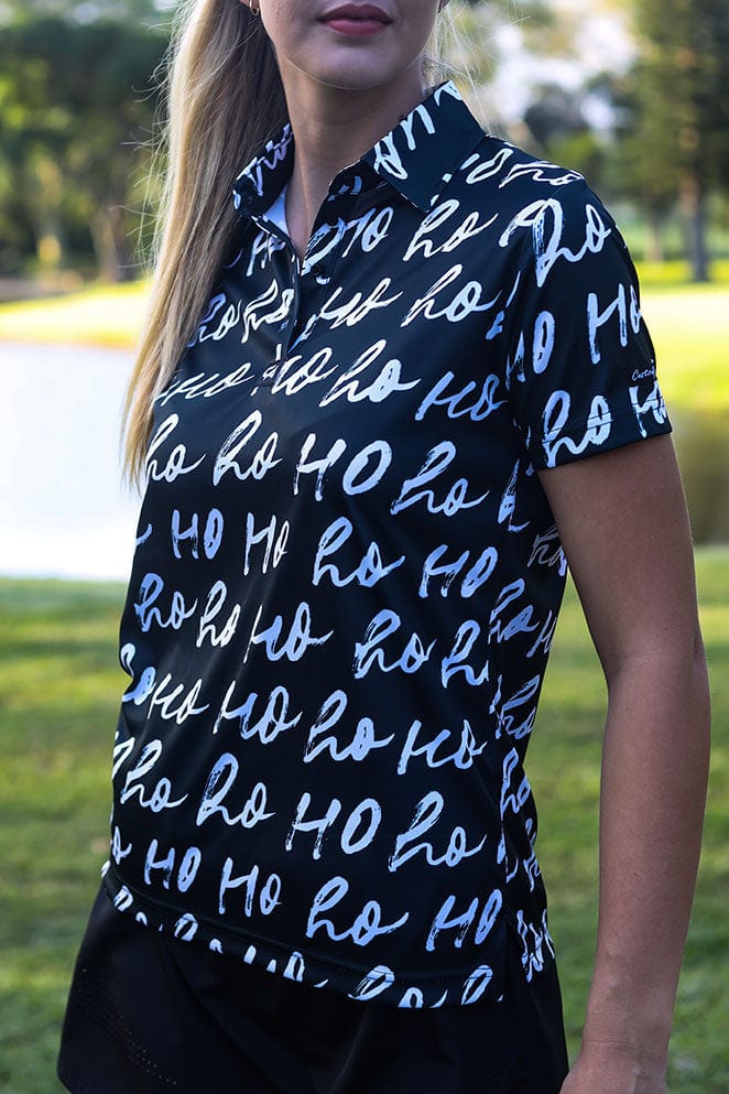 CA Ladies Funky Golf Shirt | Merry Christmas - Image 2
