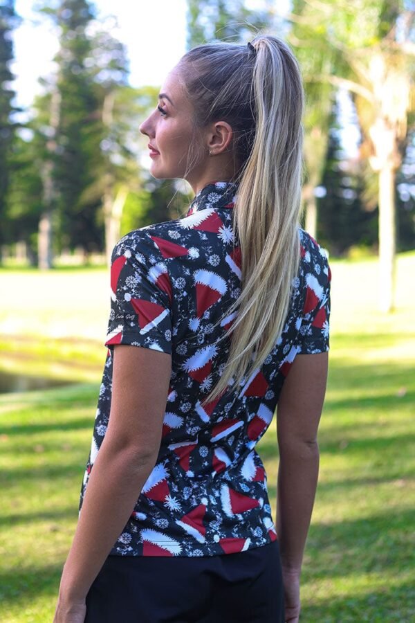 CA Ladies Funky Golf Shirt | Santa's Hat - Image 5