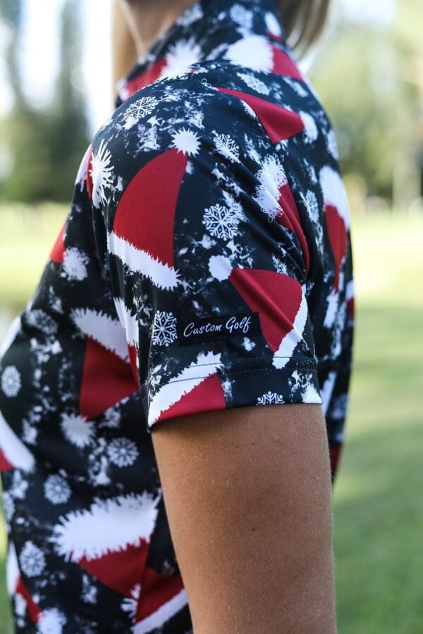 CA Ladies Funky Golf Shirt | Santa's Hat - Image 4