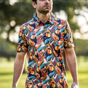 CA Funky Golf Shirt | Sunset Toucans