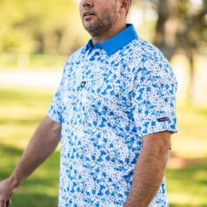 CA Premium Golf Shirt | Blue Blossoms