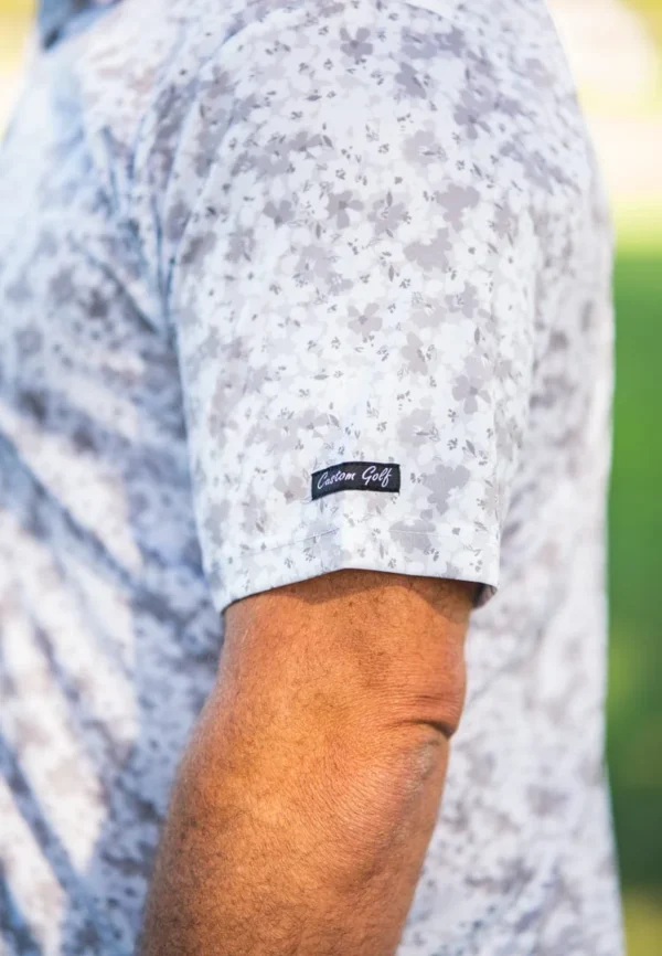 CA Premium Golf Shirt | Grey Blossoms - Image 3