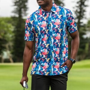 CA Funky Golf Shirt | Tropical Birds