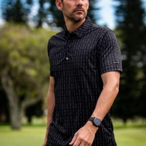 CA Funky Golf Shirt | Black/white F*ck Covid