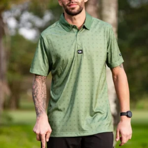 CA Premium Golf Shirt | Olive Golf Carts