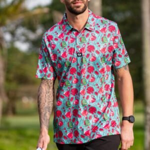 CA Funky Golf Shirt | Tropical Flamingo