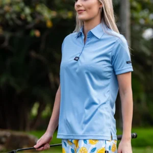 CA Ladies Iconic Golf Shirt | Sky Blue