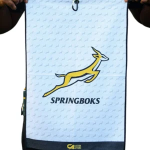 CA Springbok Waffle Golf Towel | White