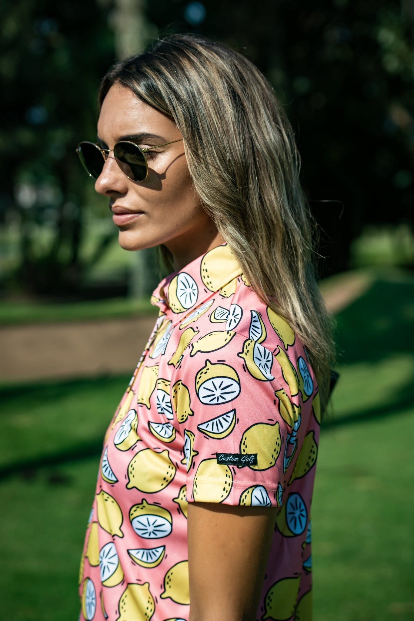 CA Ladies Funky Golf Shirt | Peachy Lemons - Image 5