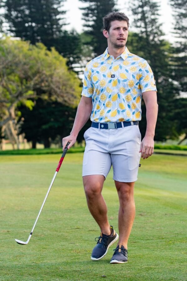 CA Flow Golf Shorts | Light Grey - Image 5
