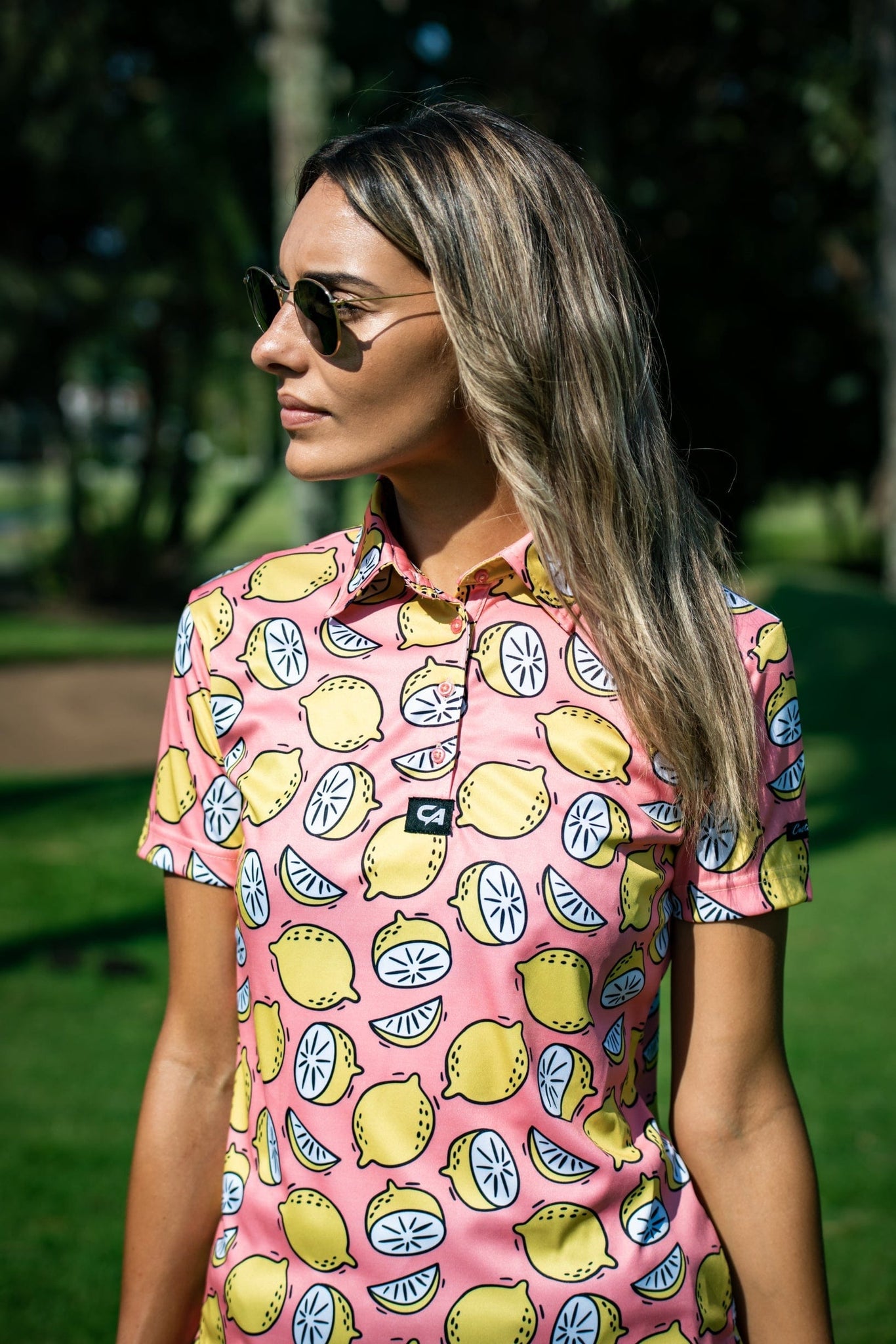 CA Ladies Funky Golf Shirt | Peachy Lemons - Image 6