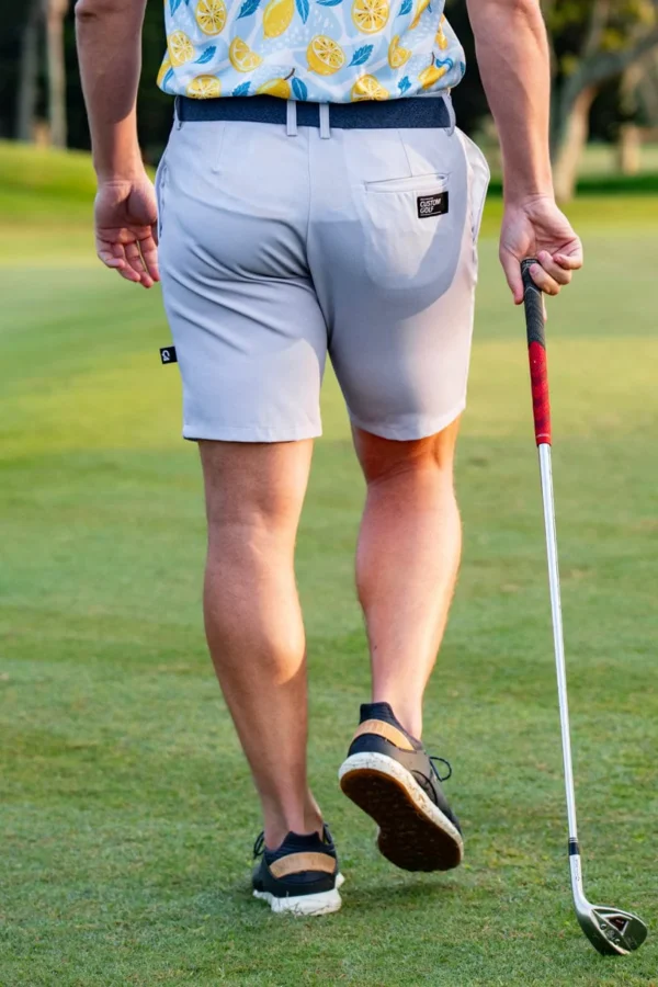 CA Flow Golf Shorts | Light Grey - Image 3