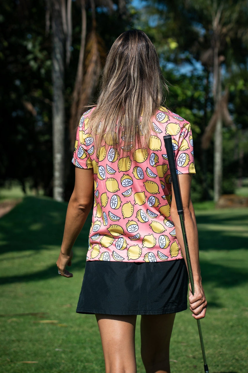 CA Ladies Funky Golf Shirt | Peachy Lemons - Image 3