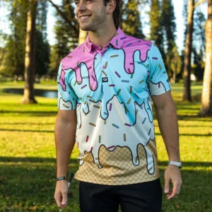 CA Funky Golf Shirt | Ice Cream Sundays