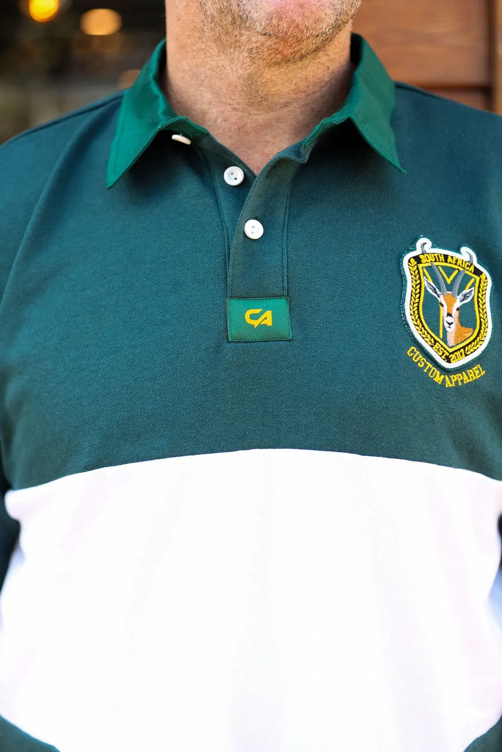 CA Supporters Jersey S/S | Green/White Block - Image 2