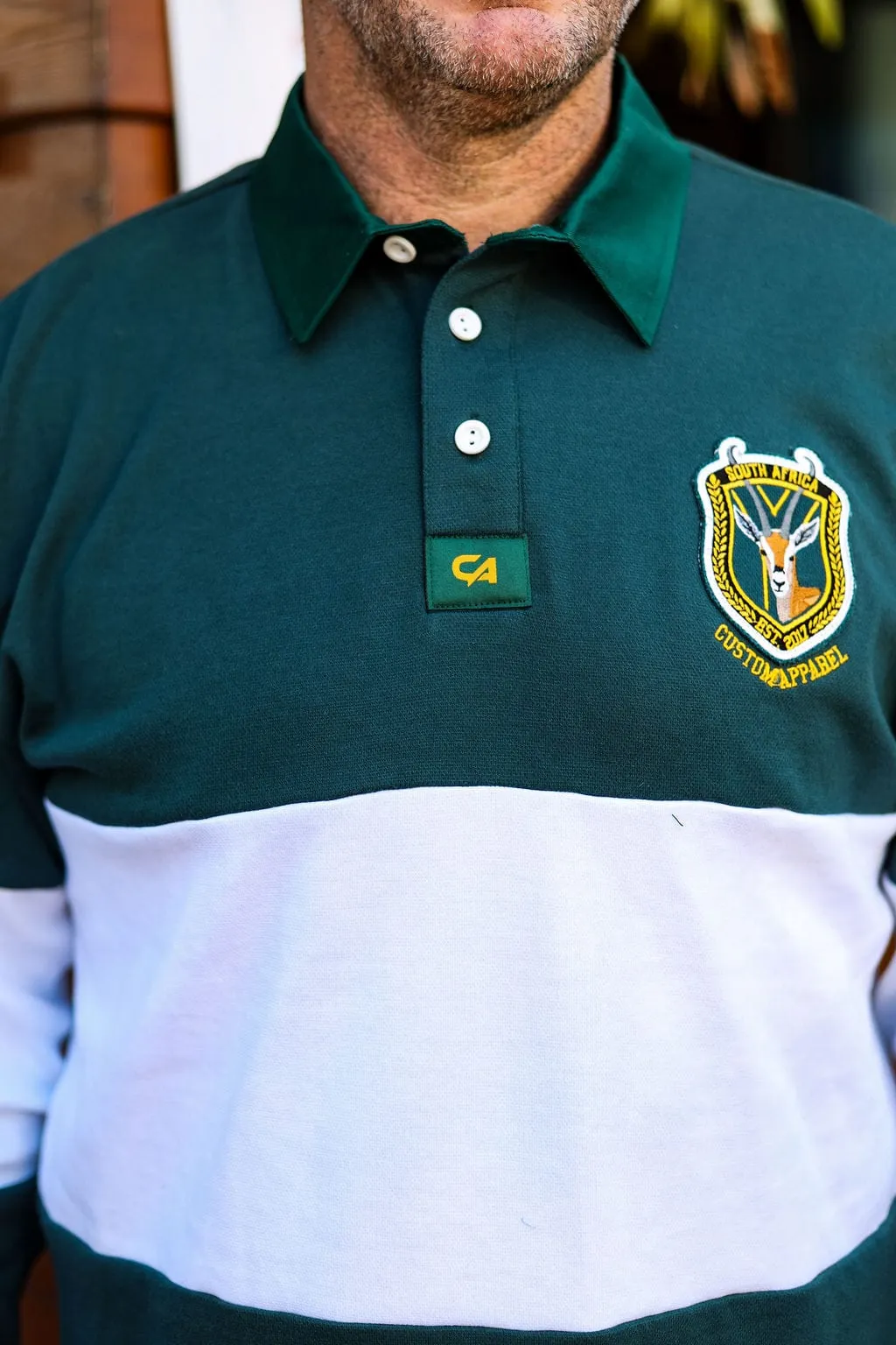 CA Supporters Jersey L/S | Green/White Block - Image 2