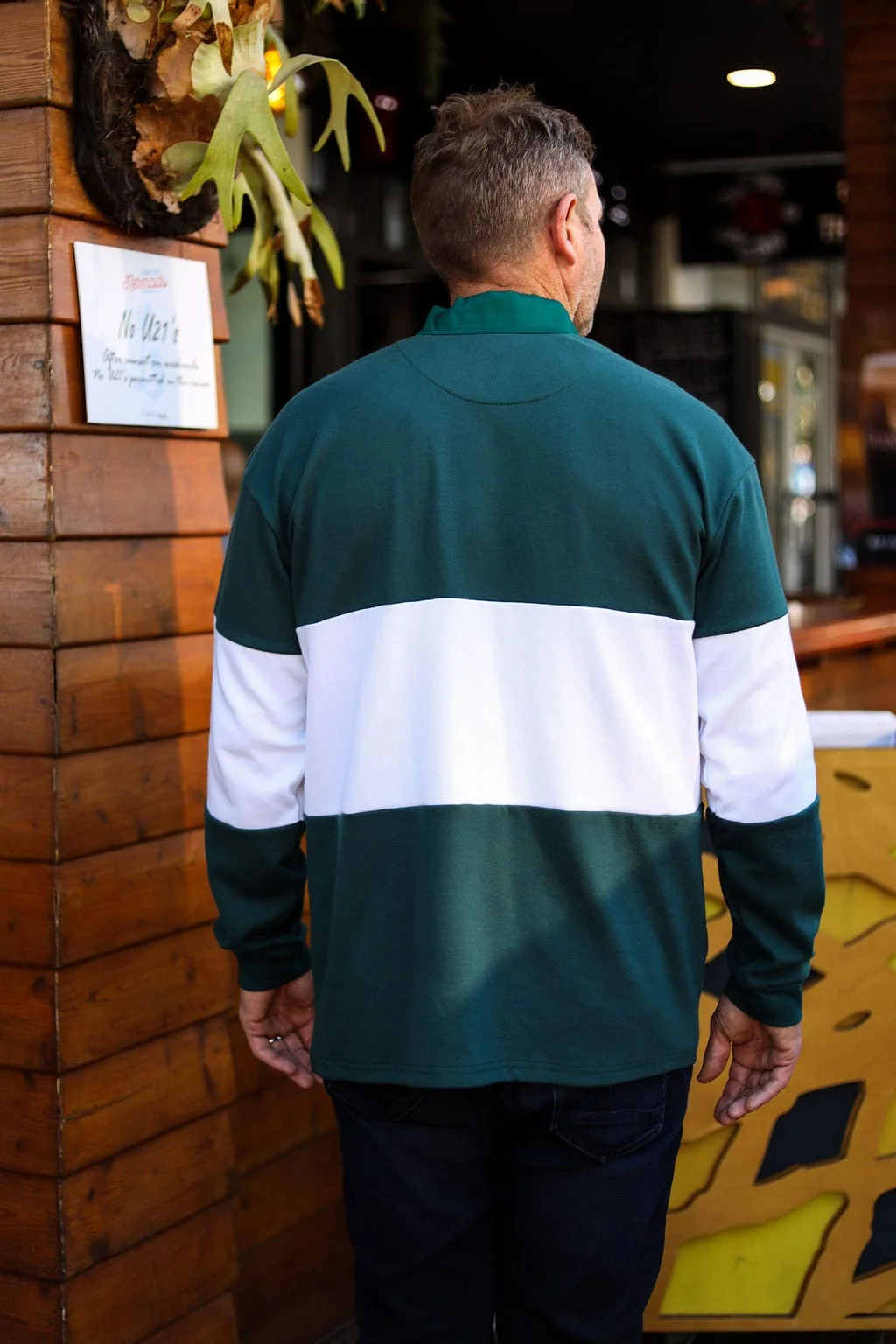 CA Supporters Jersey L/S | Green/White Block - Image 3