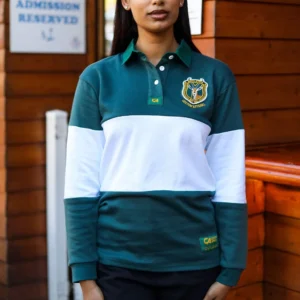 CA Ladies Supporters Jersey L/S | Green/White Block