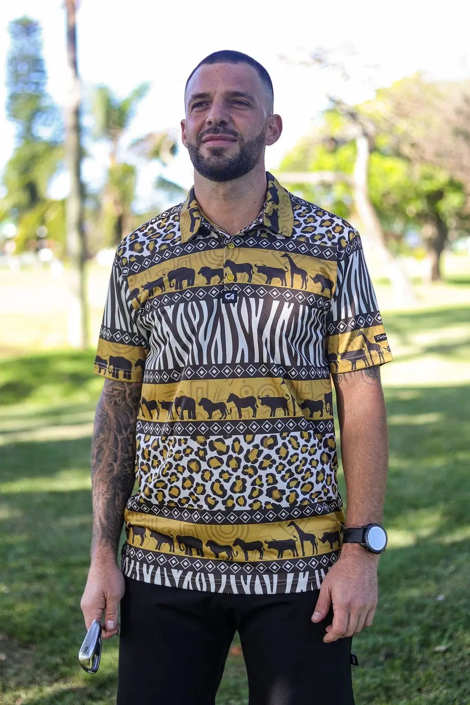 CA Funky Golf Shirt | Wild Africa - Image 3