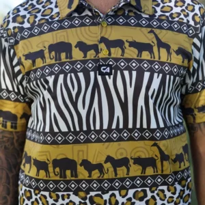 CA Funky Golf Shirt | Wild Africa