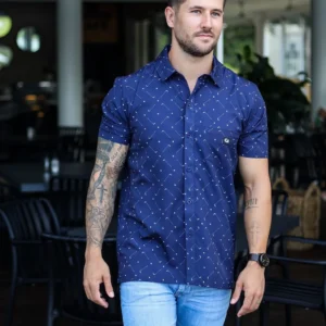 CA Mens Button-Up | Navy Clubs
