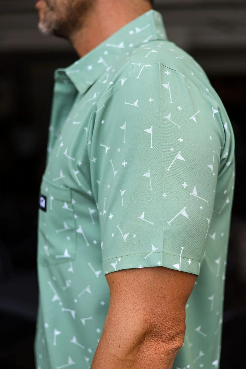 CA Mens Button-Up | Olive Aces - Image 4