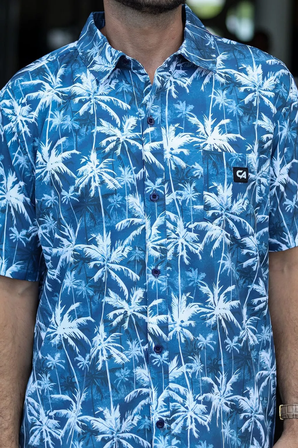 CA Mens Button-Up | Evening Palms - Image 2
