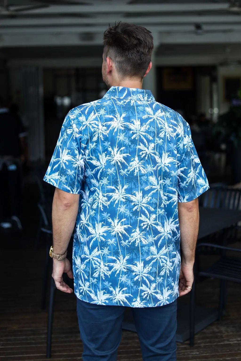 CA Mens Button-Up | Evening Palms - Image 4