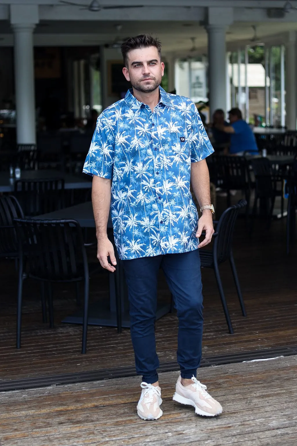 CA Mens Button-Up | Evening Palms - Image 5