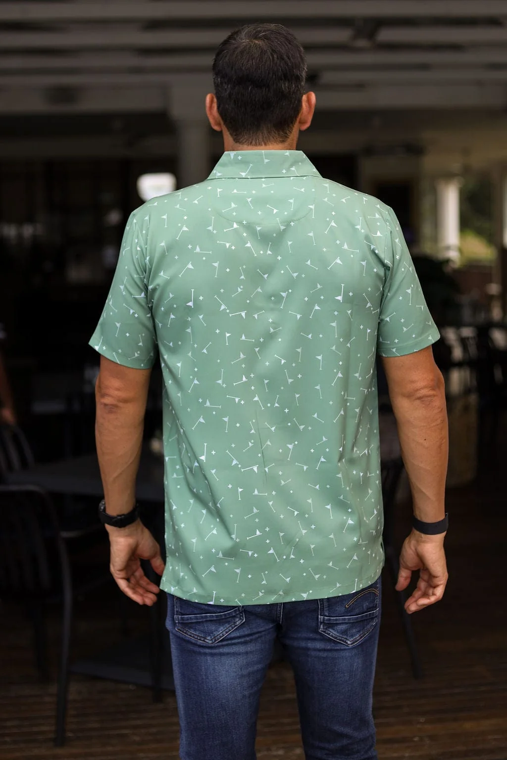 CA Mens Button-Up | Olive Aces - Image 3