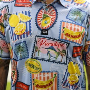 CA Funky Golf Shirt | Paradise Postcards
