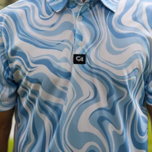 CA Funky Golf Shirt | Marble Ocean