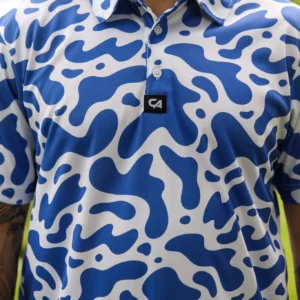 CA Funky Golf Shirt | Ocean Ripple