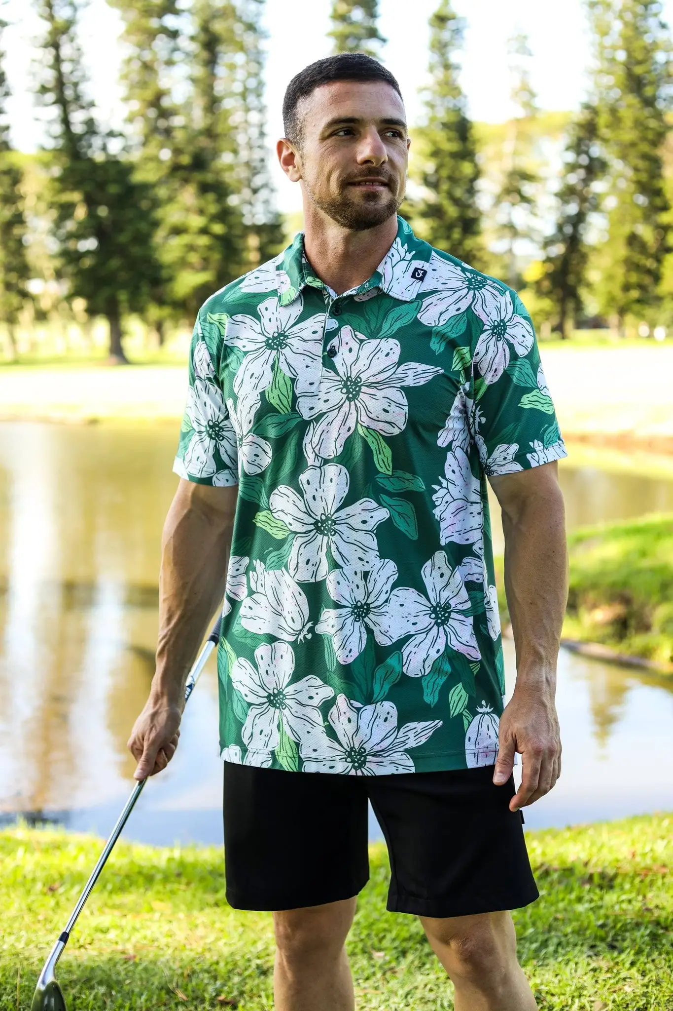 CA Airdry Golf Shirt | Fairway Floral - Image 3