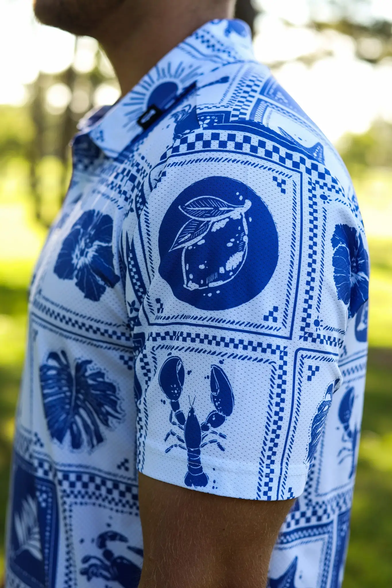 CA Airdry Golf Shirt | Greek Tiles - Image 5