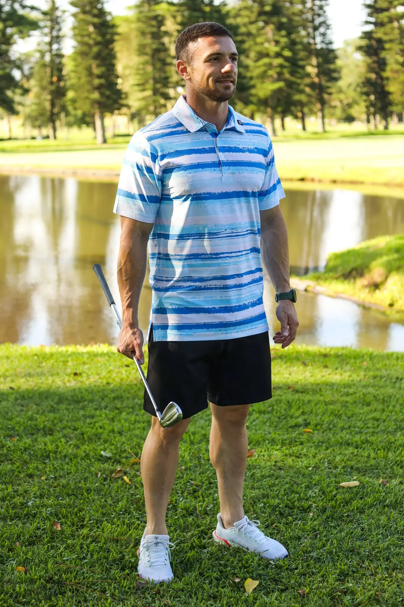 CA Airdry Golf Shirt | Horizon Lines - Image 2